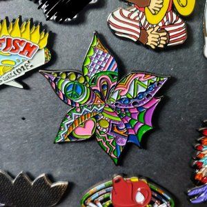 Peace & Love Pin. Limited Edition 500 (Heady Hippy Hippie Music Festival Enamel)